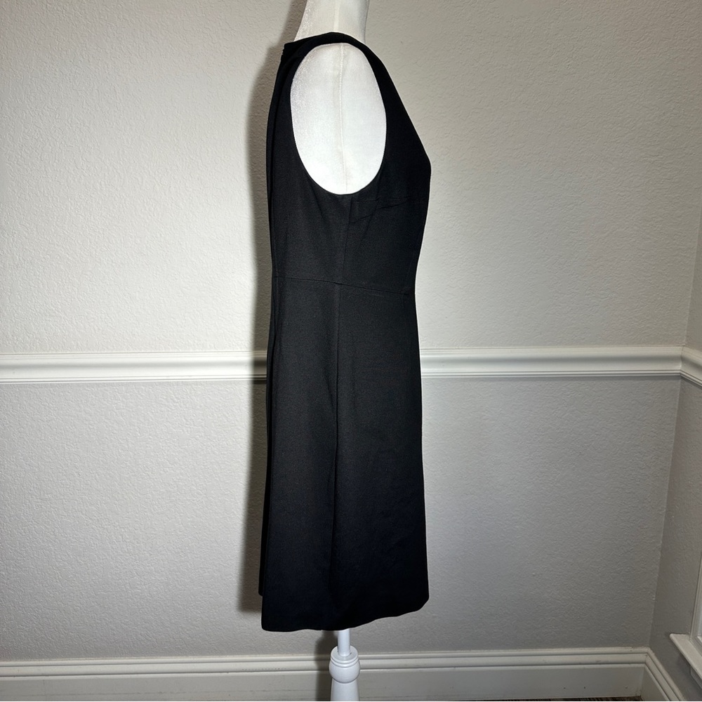 TRINA TURK Black Dress With Flower On Shoulder Size 10 - Picture 7 of 10